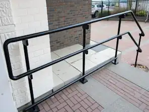 Tubular Steel Accessibility Handrail fitten in Bangor Co Down