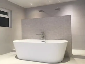 Bathroom Refurbishment with walk in shower in Bangor