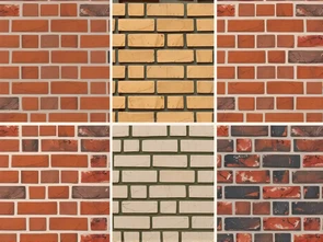 Examples of 6 types of brickwork