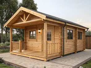 Log Cabin Kit installed in Bangor garden